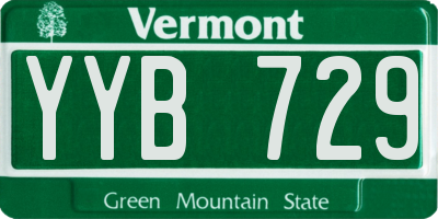 VT license plate YYB729