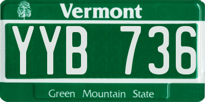 VT license plate YYB736