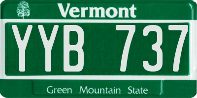 VT license plate YYB737
