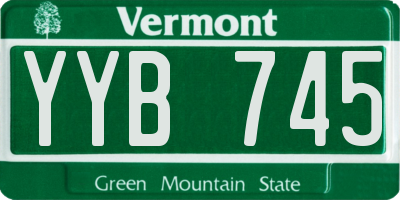 VT license plate YYB745