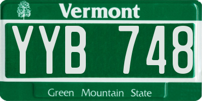 VT license plate YYB748