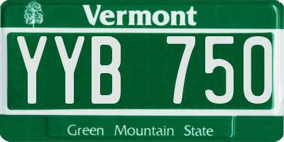 VT license plate YYB750