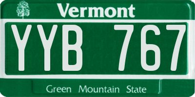 VT license plate YYB767