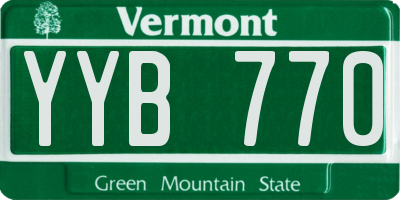 VT license plate YYB770