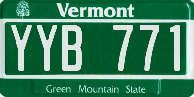 VT license plate YYB771