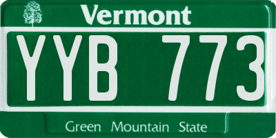 VT license plate YYB773