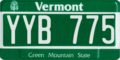 VT license plate YYB775