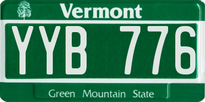 VT license plate YYB776