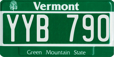 VT license plate YYB790