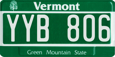 VT license plate YYB806