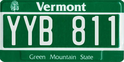 VT license plate YYB811