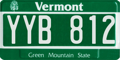 VT license plate YYB812