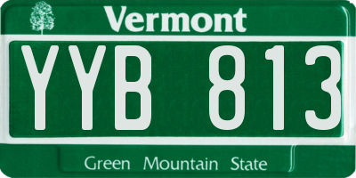 VT license plate YYB813