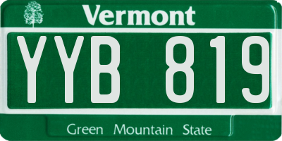 VT license plate YYB819