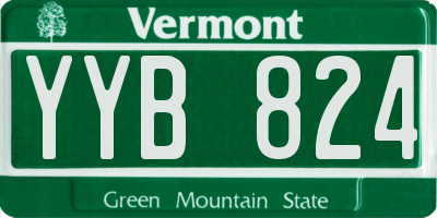 VT license plate YYB824