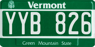 VT license plate YYB826
