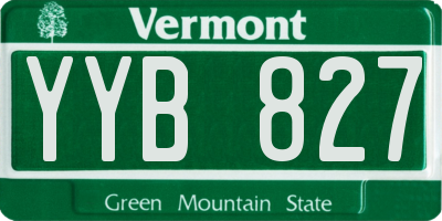 VT license plate YYB827