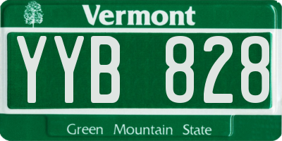VT license plate YYB828