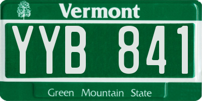 VT license plate YYB841