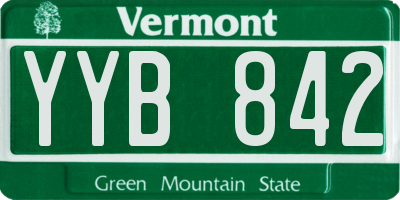 VT license plate YYB842