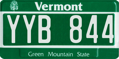 VT license plate YYB844