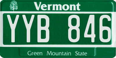 VT license plate YYB846