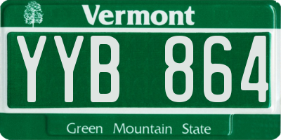 VT license plate YYB864