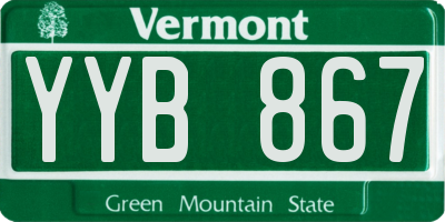 VT license plate YYB867