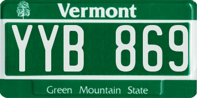 VT license plate YYB869