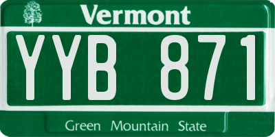 VT license plate YYB871