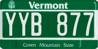 VT license plate YYB877