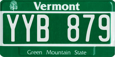 VT license plate YYB879