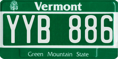 VT license plate YYB886
