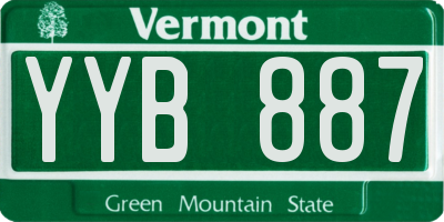 VT license plate YYB887