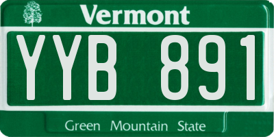 VT license plate YYB891