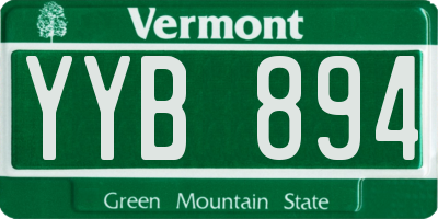VT license plate YYB894