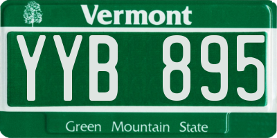 VT license plate YYB895