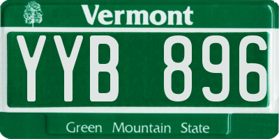 VT license plate YYB896