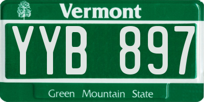 VT license plate YYB897