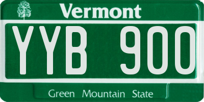 VT license plate YYB900