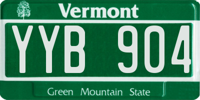 VT license plate YYB904