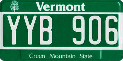 VT license plate YYB906