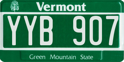 VT license plate YYB907