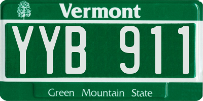 VT license plate YYB911