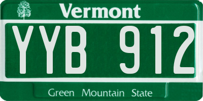 VT license plate YYB912