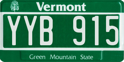 VT license plate YYB915