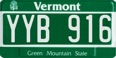 VT license plate YYB916