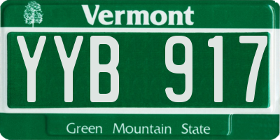 VT license plate YYB917