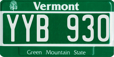 VT license plate YYB930