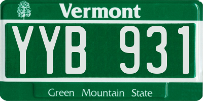 VT license plate YYB931